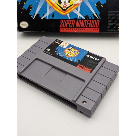 Animaniacs (SNES Super Nintendo, 1991 ) w/ Box & Cart ~ Tested & Works VTG - Picture 10 of 12